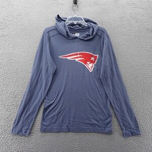 NFL Team Apparel New England Patriots Long Sleeve‎ Hoodie Mens Small Gray NWT